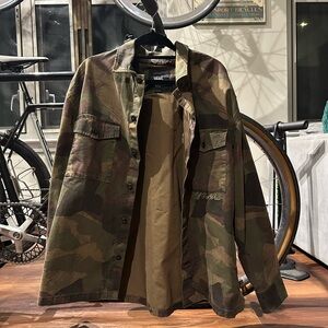 Vans Men's Green Camouflage Shirt Jacket